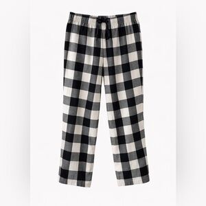Old Navy Black and White Checkered Flannel Pants